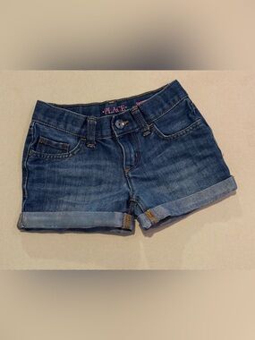 The Children's Place Dark Blue Rolled-Hem Jean Shorts